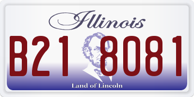 IL license plate B218081