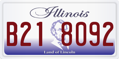 IL license plate B218092