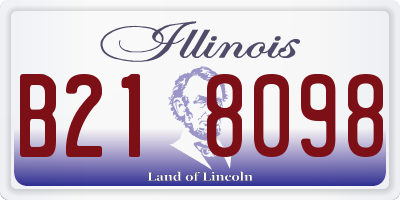 IL license plate B218098
