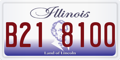 IL license plate B218100