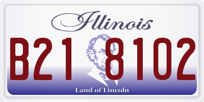 IL license plate B218102