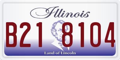 IL license plate B218104