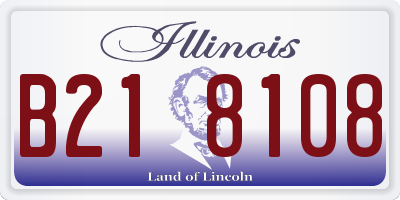 IL license plate B218108