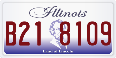 IL license plate B218109