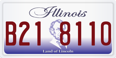IL license plate B218110