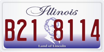 IL license plate B218114