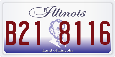 IL license plate B218116