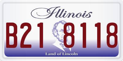 IL license plate B218118