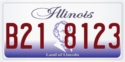 IL license plate B218123