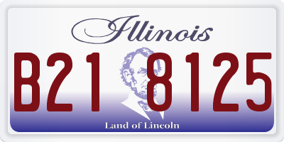 IL license plate B218125