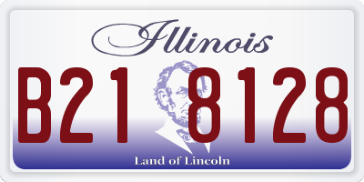IL license plate B218128