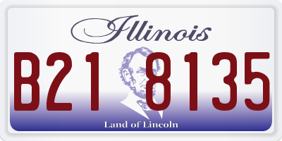 IL license plate B218135
