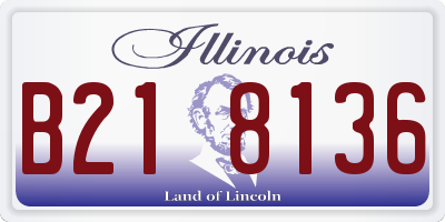 IL license plate B218136