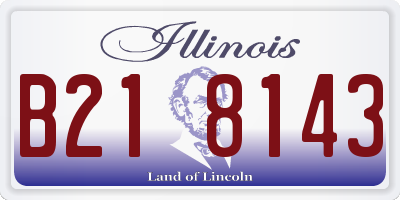 IL license plate B218143