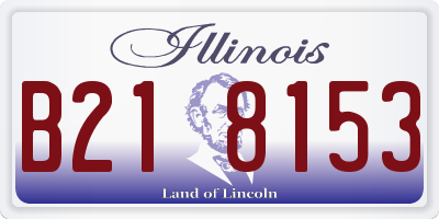 IL license plate B218153