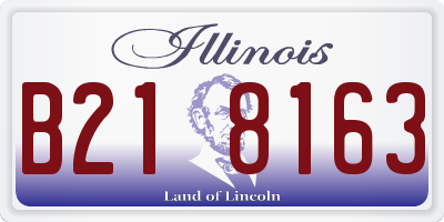 IL license plate B218163