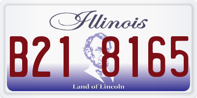 IL license plate B218165