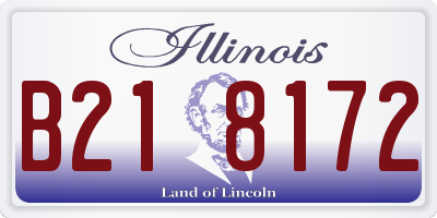 IL license plate B218172