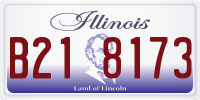 IL license plate B218173