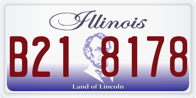 IL license plate B218178