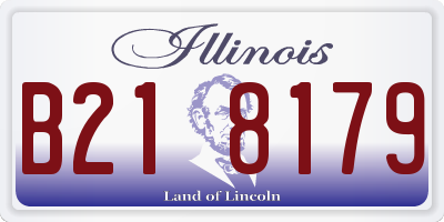 IL license plate B218179