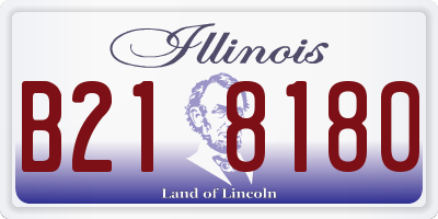 IL license plate B218180