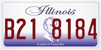 IL license plate B218184