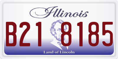 IL license plate B218185