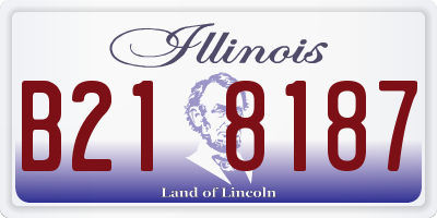 IL license plate B218187