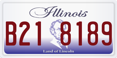 IL license plate B218189