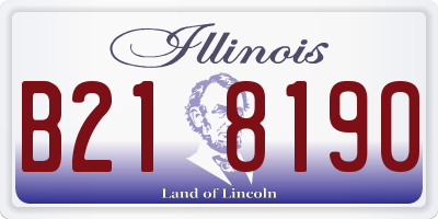 IL license plate B218190