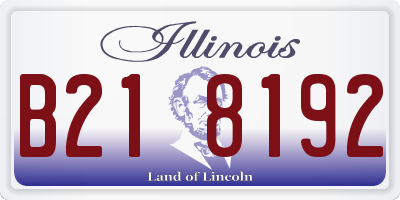 IL license plate B218192