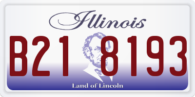 IL license plate B218193