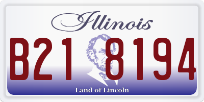 IL license plate B218194