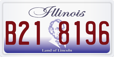 IL license plate B218196