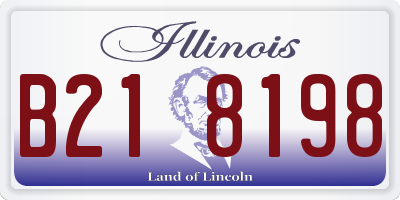 IL license plate B218198