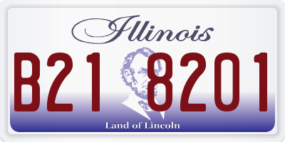 IL license plate B218201