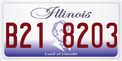 IL license plate B218203