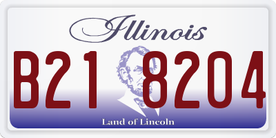 IL license plate B218204