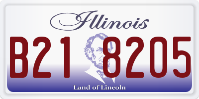 IL license plate B218205