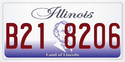 IL license plate B218206