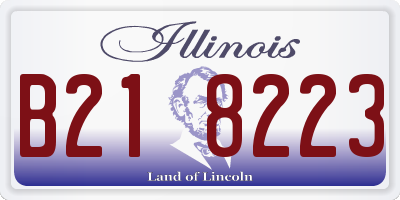 IL license plate B218223