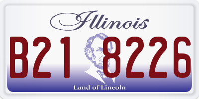 IL license plate B218226