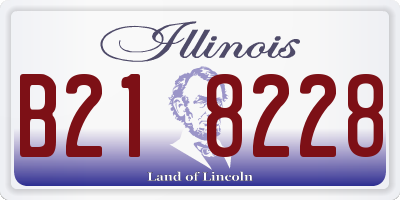 IL license plate B218228