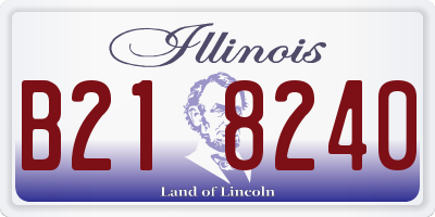 IL license plate B218240