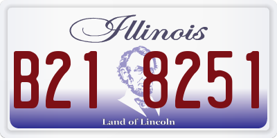 IL license plate B218251