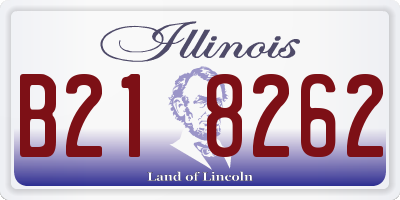 IL license plate B218262
