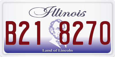 IL license plate B218270