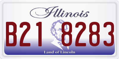 IL license plate B218283