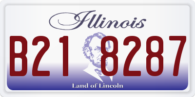 IL license plate B218287